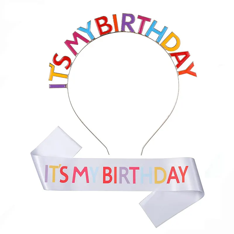 It's My Birthday Rainbow Boy and Girl Headband Birthday Girl Tiara Headband Birthday Satin Sash for Party Decorations Supplies
It's My Birthday Rainbow Boy and Girl Headband Birthday Girl Tiara Headband Birthday Satin Sash for Party Decorations Supplies