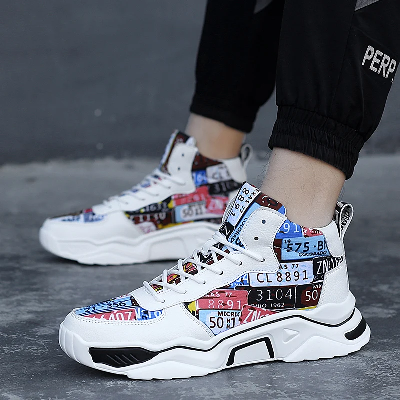 Coslony Men Sneakers Graffiti High Top Shoes Spring Autumn Platform Breathable Canvas And Pu Man Shoe Tenis Masculino Zapatillas
Coslony Men Sneakers Graffiti High Top Shoes Spring Autumn Platform Breathable Canvas And Pu Man Shoe Tenis Masculino Zapatillas