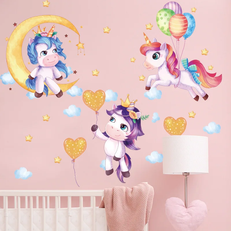 Cartoon Unicorn Balloon Wall Sticker Living Room Kids Room Bedroom Decor Wallpaper Baby Room Nursery Art Decal Wall Stickers
Cartoon Unicorn Balloon Wall Sticker Living Room Kids Room Bedroom Decor Wallpaper Baby Room Nursery Art Decal Wall Stickers