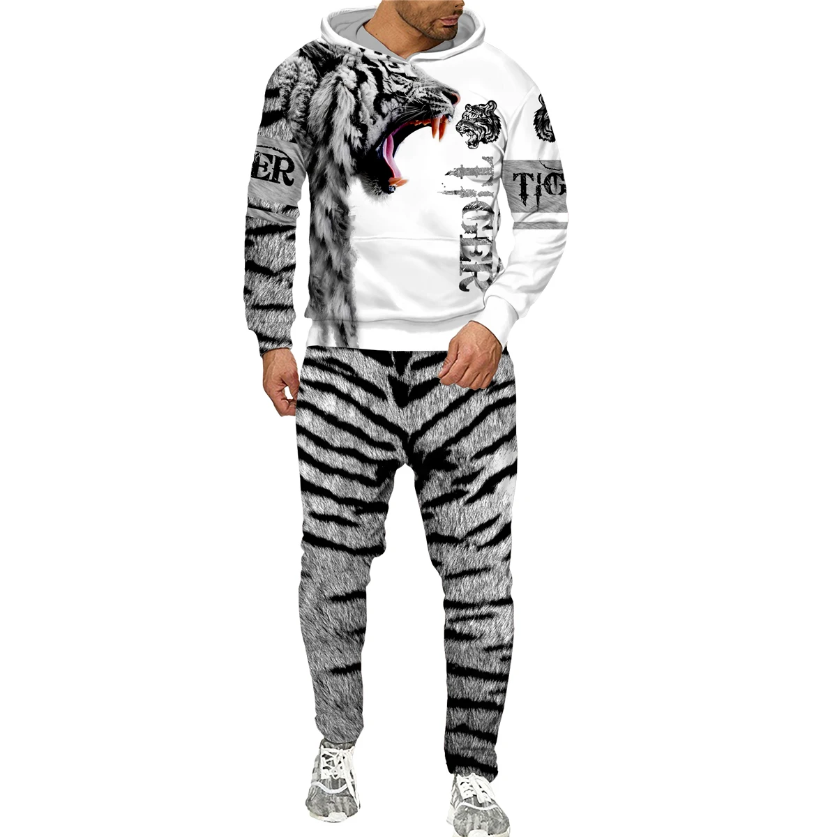 Men Tracksuit Cool Tiger 3D Printed Sweatpants and Hoodie Set Sportswear Man Outfits Plus Size Men Clothing Suit Streetwear
Men Tracksuit Cool Tiger 3D Printed Sweatpants and Hoodie Set Sportswear Man Outfits Plus Size Men Clothing Suit Streetwear