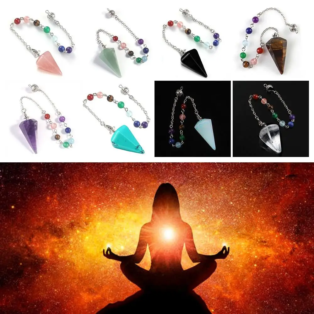Hexagonal prism Reiki Pendulum Pendant Gemstone Rock Amulet Dowsing Pendulum Healing Chain Natural Stone Healing
Hexagonal prism Reiki Pendulum Pendant Gemstone Rock Amulet Dowsing Pendulum Healing Chain Natural Stone Healing