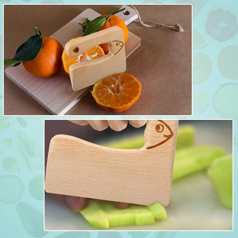 

Деревянный нож, детские игрушки для приготовления пищи, безопасные ножи для резки фруктов, овощей, измельчитель, кухонная игрушка, Обучающие инструменты Монтессори для малышей