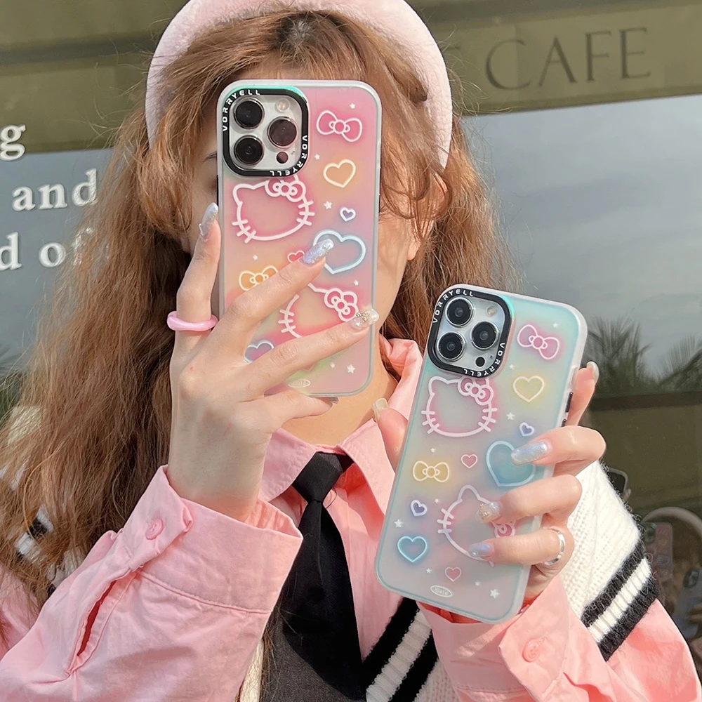 2023 New Sanrio Hello Kitty Laser Phone Case for IPhone 14 13 12 11 Pro 14pro Max Plus Anti-fall Back Cover Y2k Girl Gift
2023 New Sanrio Hello Kitty Laser Phone Case for IPhone 14 13 12 11 Pro 14pro Max Plus Anti-fall Back Cover Y2k Girl Gift