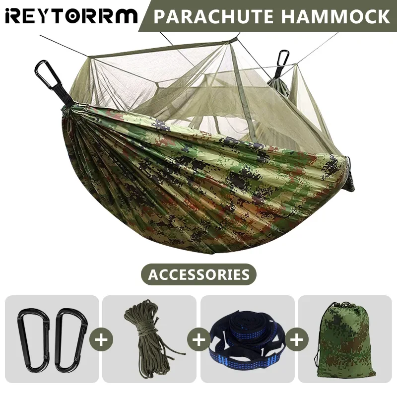 2023NEW Camping Hammock With Mosquito Net Double Travel Hammock With Tree Straps 5+1 Loops Can Hold 300kg for Hiking Climb Backp
2023NEW Camping Hammock With Mosquito Net Double Travel Hammock With Tree Straps 5+1 Loops Can Hold 300kg for Hiking Climb Backp