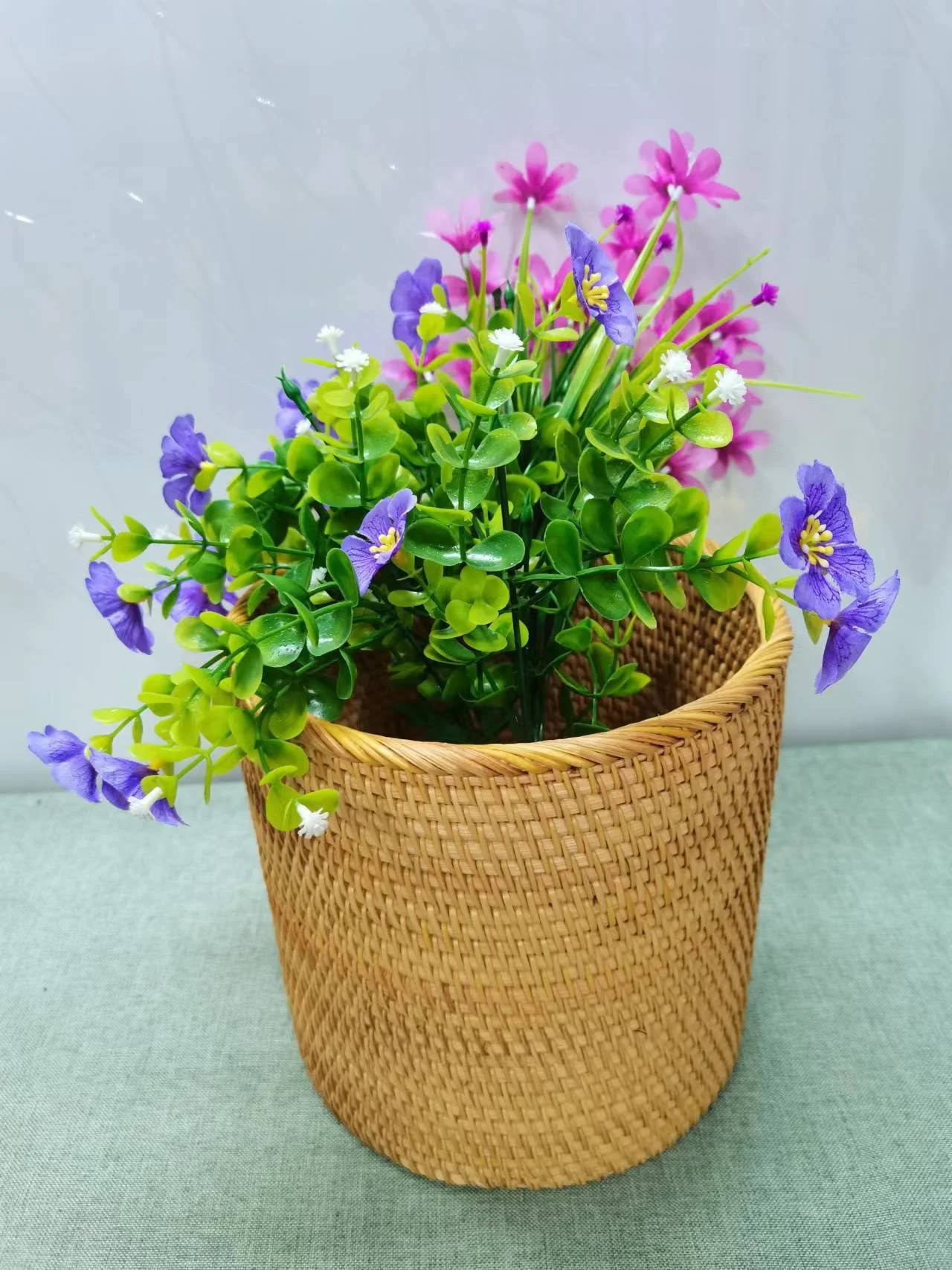 Большая плетеная корзина для хранения CAMIGEL, настольная корзина для хранения 
Большая плетеная корзина для хранения CAMIGEL, настольная корзина для хранения