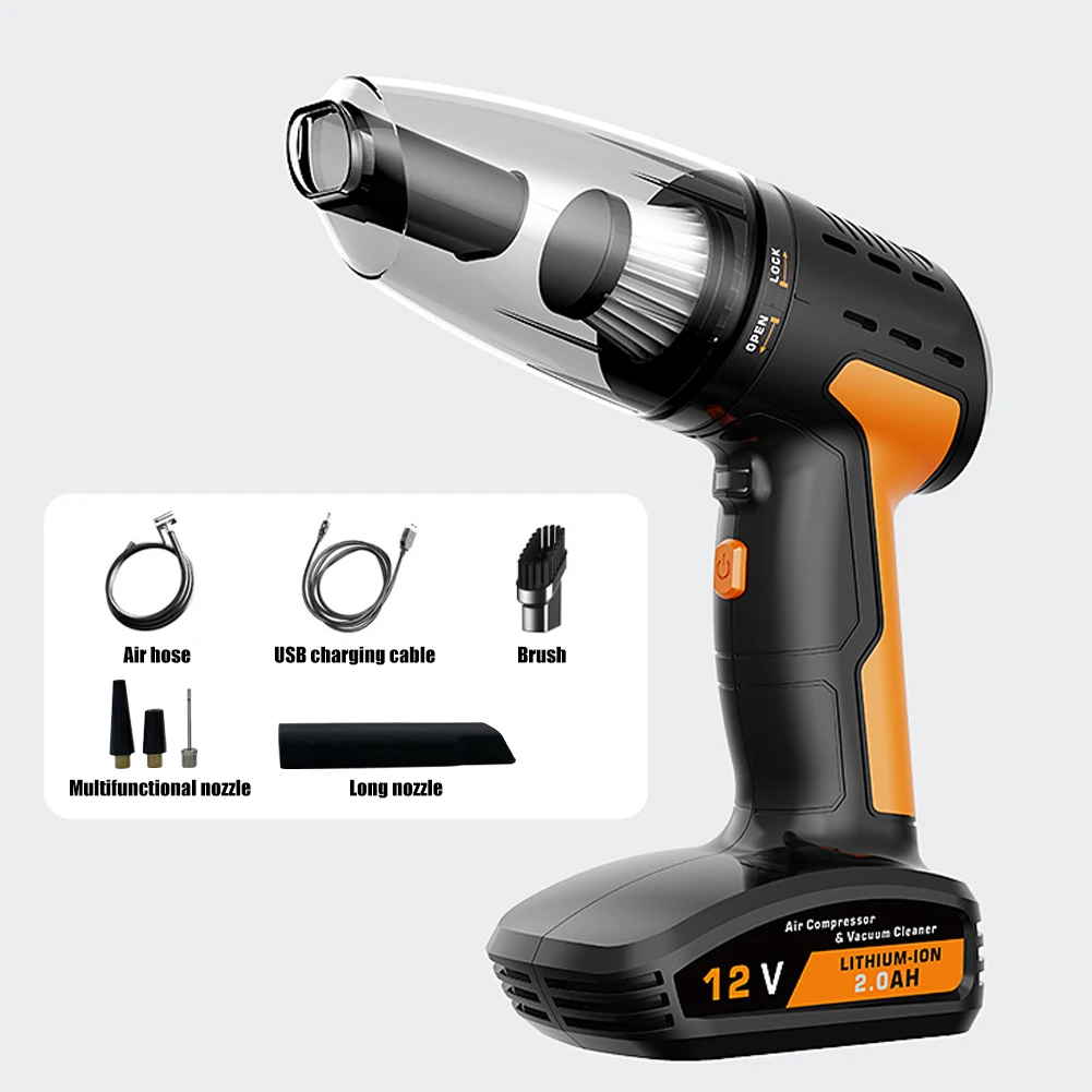 6000Pa Portable Car Vacuum Cleaner 4 In 1 Cordless Interior Cleaner with LED Light Tire Pressure Gauge Inflator Auto Accessories
6000Pa Portable Car Vacuum Cleaner 4 In 1 Cordless Interior Cleaner with LED Light Tire Pressure Gauge Inflator Auto Accessories