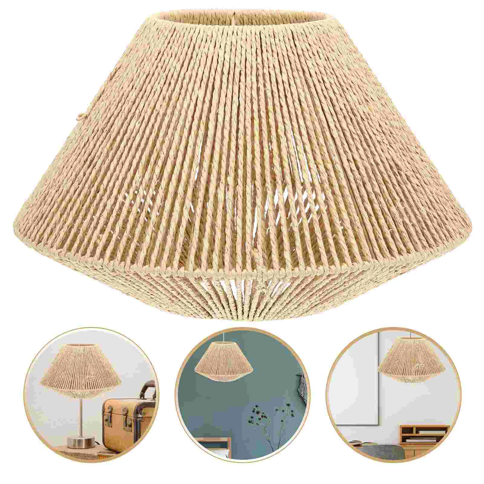 Woven Pendant Lamp Shade Rustic Chandelier Light Cover for Living Room Bedroom Ratan Rattan lampshade
Woven Pendant Lamp Shade Rustic Chandelier Light Cover for Living Room Bedroom Ratan Rattan lampshade
