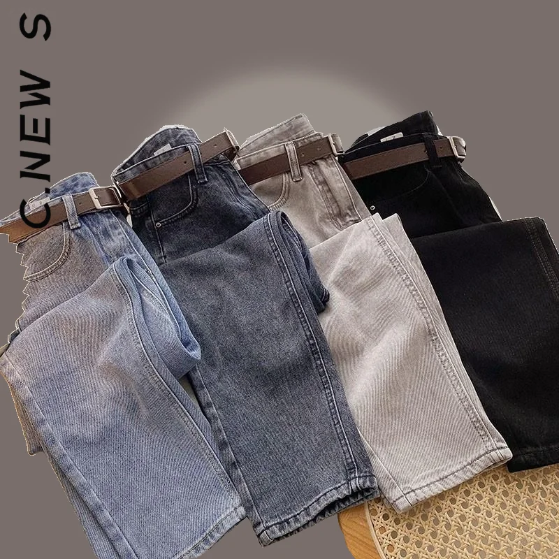 C.New S Women with Belt Straight Jeans Vintage Basic Blue Ankle-length Denim Pants Boyfriend Gray Jeans Korean 2022
C.New S Women with Belt Straight Jeans Vintage Basic Blue Ankle-length Denim Pants Boyfriend Gray Jeans Korean 2022
