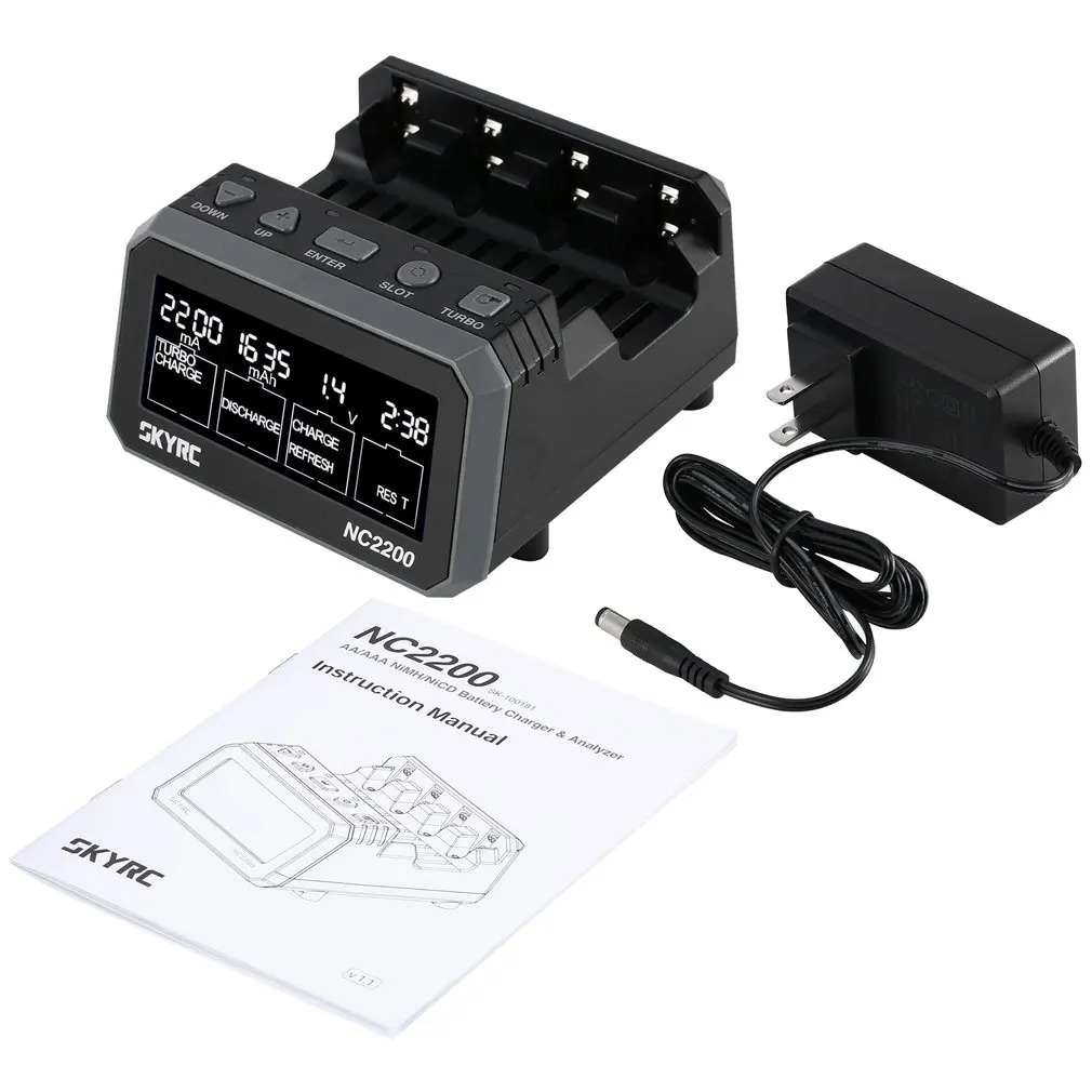 SKYRC NC2200 Smart Fast Charger Discharger Refresh Analyzer For AA/AAA Battery RC RC Quadcopter FPV Racing Drone Parts
SKYRC NC2200 Smart Fast Charger Discharger Refresh Analyzer For AA/AAA Battery RC RC Quadcopter FPV Racing Drone Parts