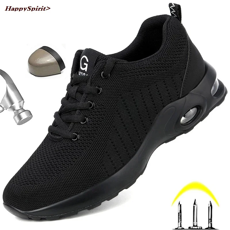 New Air Cushion Safety Shoes Comfort Men Boots Indestructible Work Shoes Fashion Casual Sneakers Male Security Protection Boots
New Air Cushion Safety Shoes Comfort Men Boots Indestructible Work Shoes Fashion Casual Sneakers Male Security Protection Boots