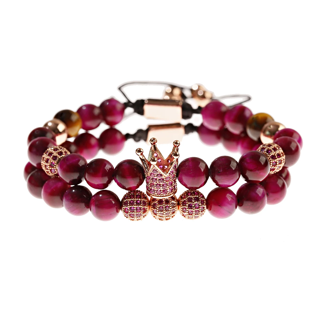Men Bracelets Natural Healing Energy Tiger Eye Stone Bracelet Pink Zircon Crown Elastic Bangle Fashion Pulsera Women Jewelry
Men Bracelets Natural Healing Energy Tiger Eye Stone Bracelet Pink Zircon Crown Elastic Bangle Fashion Pulsera Women Jewelry