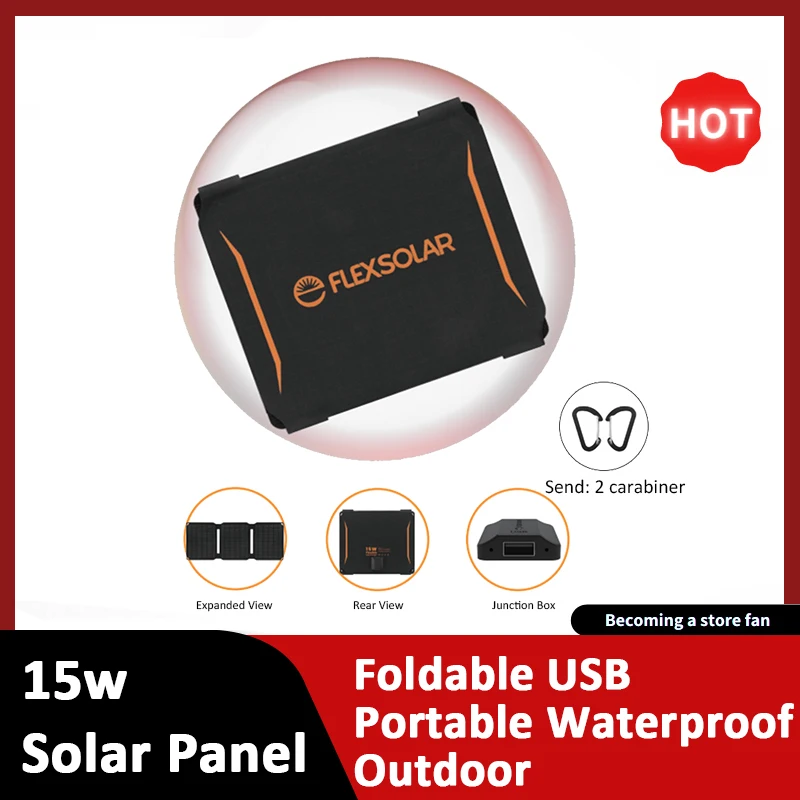 NewSoshine15w Foldable USB Solar Panel Solar Cell Mobile Phone Portable Waterproof Charger Outdoor Mobile Power Battery Charger
NewSoshine15w Foldable USB Solar Panel Solar Cell Mobile Phone Portable Waterproof Charger Outdoor Mobile Power Battery Charger