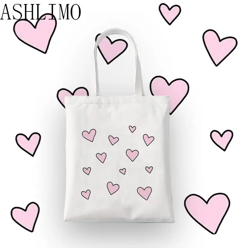 Women Shopper Large Handbag Korean Style Pink Love Printed Tote Bags Shoulder Shopping Bags Lady Canvas Beach Bag Cartoon Bags
Women Shopper Large Handbag Korean Style Pink Love Printed Tote Bags Shoulder Shopping Bags Lady Canvas Beach Bag Cartoon Bags