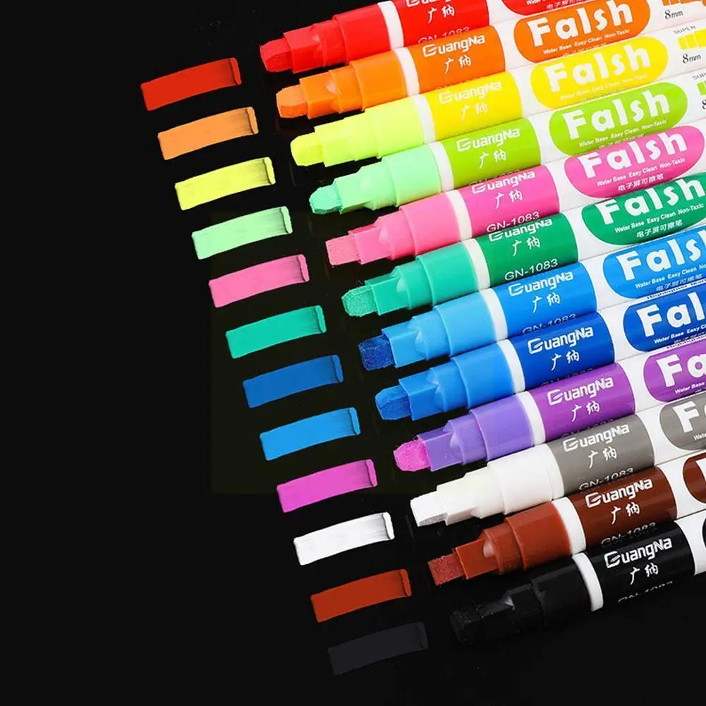 12-color Erasable Light Board Pen Chalk Erasable Highlighter Led Painting Whiteboard Colorful Chalkboard Marker Fluorescent O8b8
12-color Erasable Light Board Pen Chalk Erasable Highlighter Led Painting Whiteboard Colorful Chalkboard Marker Fluorescent O8b8