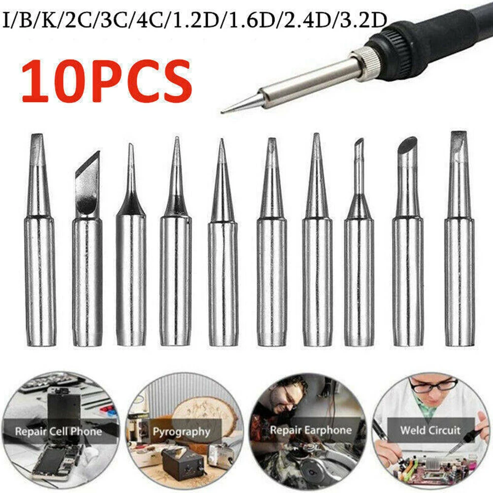 10pcs 900M-T Soldering Iron Tip Lead-free Solder Tips Welding Head Iron Soldering Tools Electric Soldering Iron Tip
10pcs 900M-T Soldering Iron Tip Lead-free Solder Tips Welding Head Iron Soldering Tools Electric Soldering Iron Tip