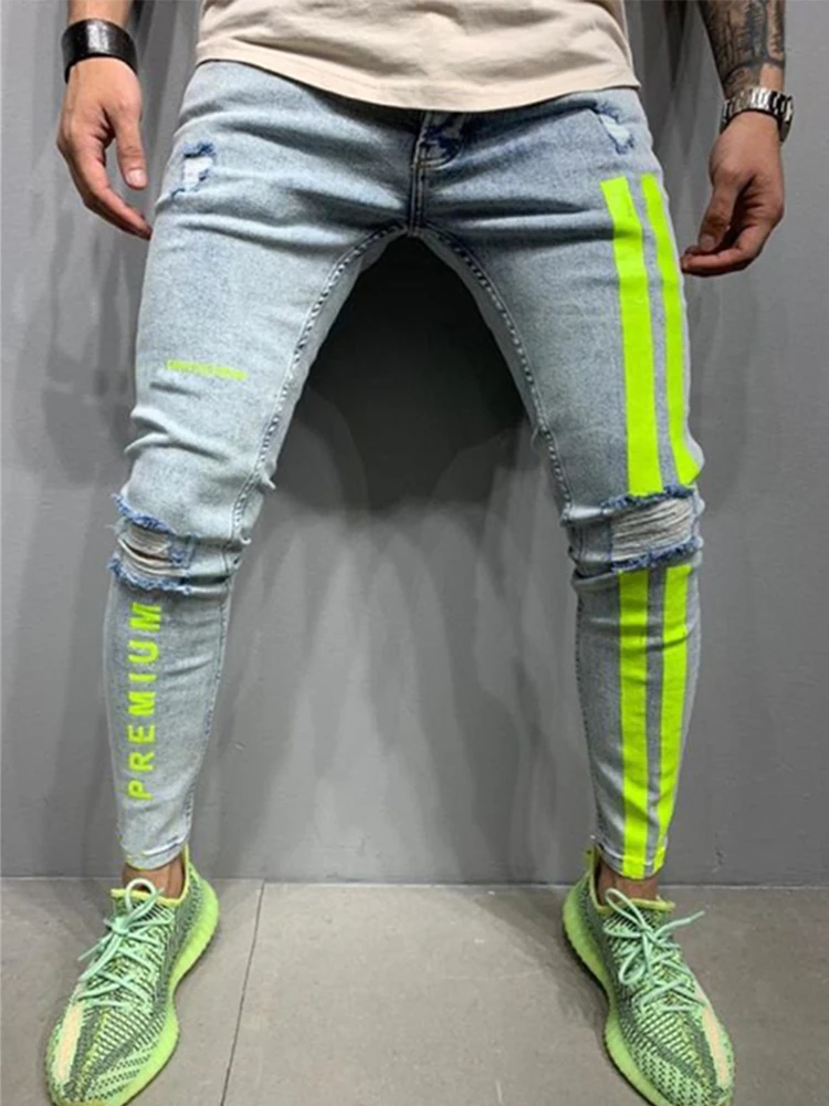Biker Ripped Jeans Men Skinny Striped Zipper Denim Hole Wash Vintage Hip Hop Work Trousers Slim Printed Jeans European Big Size
Biker Ripped Jeans Men Skinny Striped Zipper Denim Hole Wash Vintage Hip Hop Work Trousers Slim Printed Jeans European Big Size