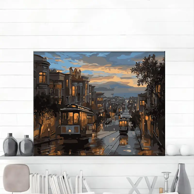 Digital oil painting adult hand-painted landscape hand-painted oil painting decorative painting alley after rain
Digital oil painting adult hand-painted landscape hand-painted oil painting decorative painting alley after rain
