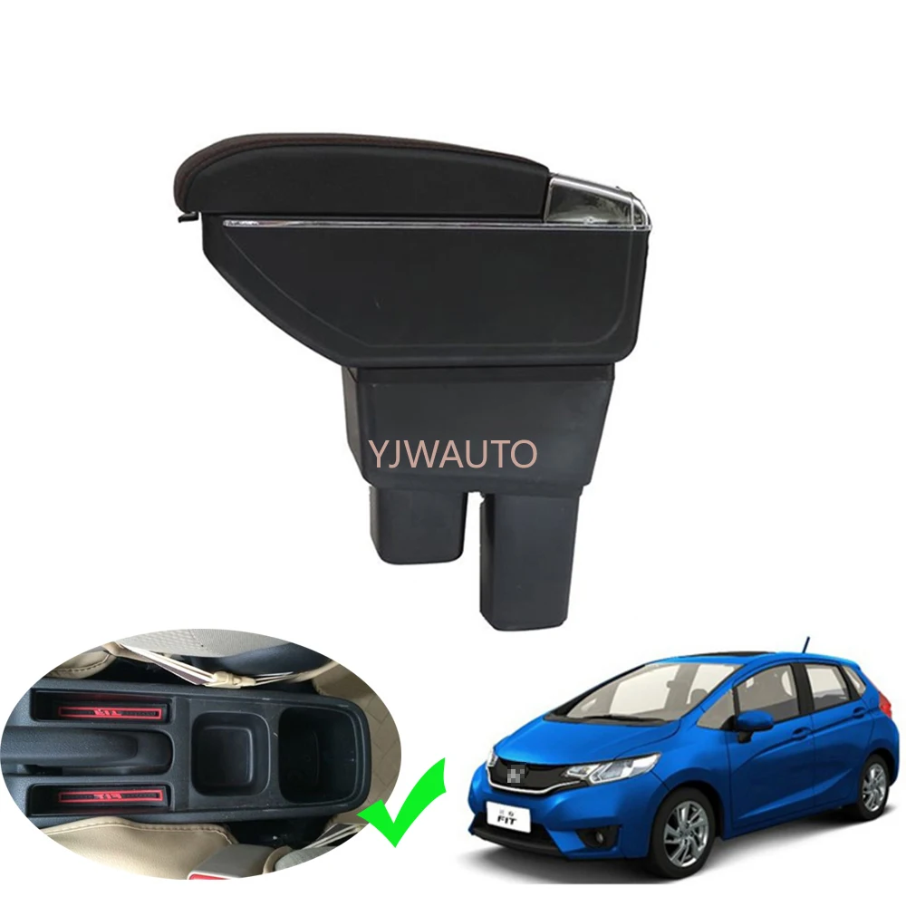 Подлокотник для Honda Fit/Jazz 2008 ~ 2013 ящик центральной консоли автомобильный