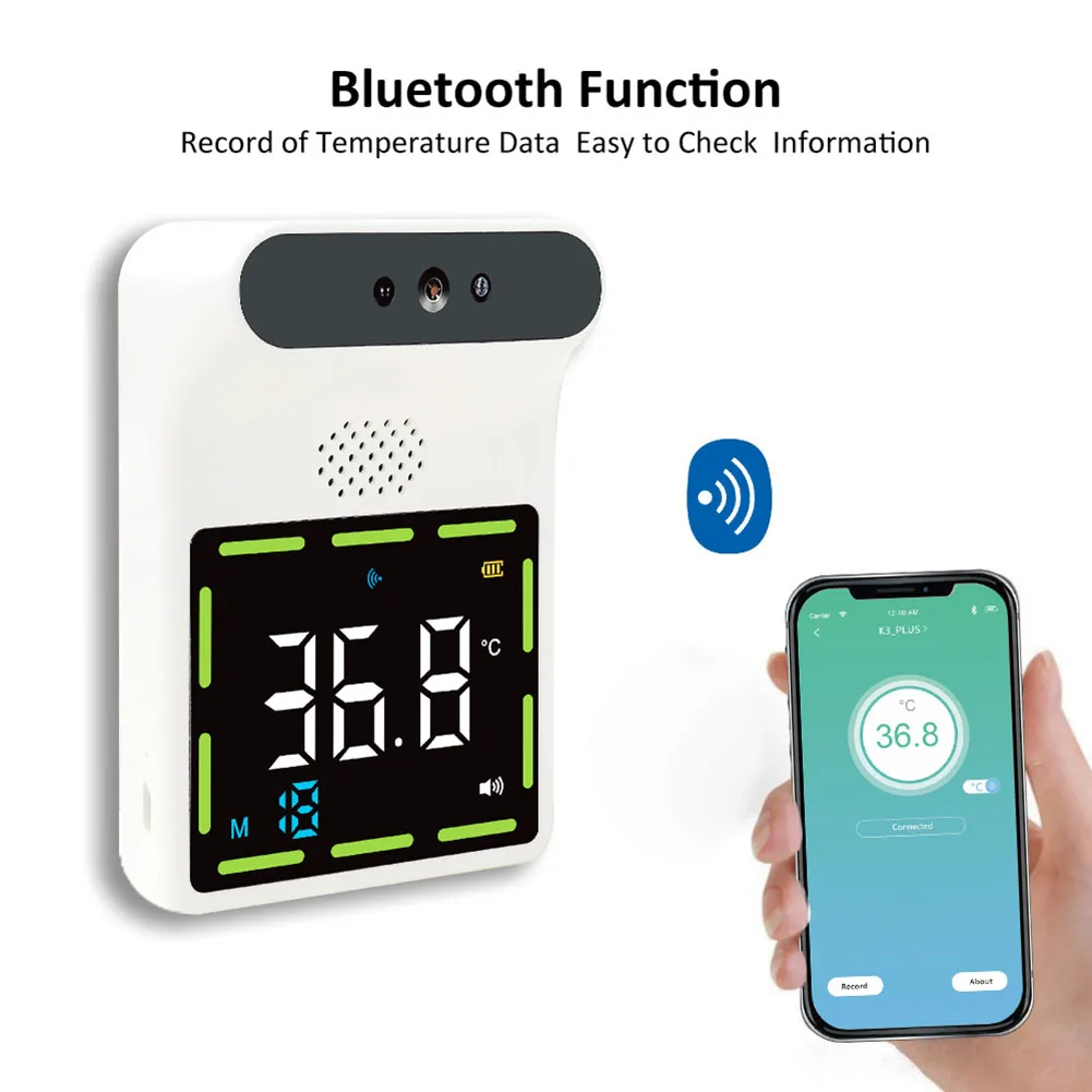 Digital Non-contact Infrared Thermometer Bluetooth-compatible Wall Mounted LCD Screen IR Pyrometer Temperature Sensor Meter
Digital Non-contact Infrared Thermometer Bluetooth-compatible Wall Mounted LCD Screen IR Pyrometer Temperature Sensor Meter