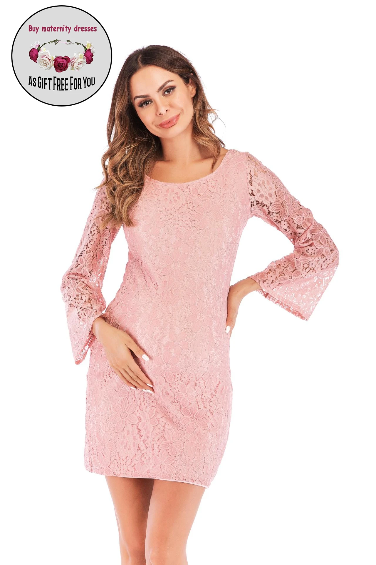 Women Fashion Backless Maternity Dress for Photography Casual Lace Bodycon Long Sleeve Pregnancy Dress
Women Fashion Backless Maternity Dress for Photography Casual Lace Bodycon Long Sleeve Pregnancy Dress