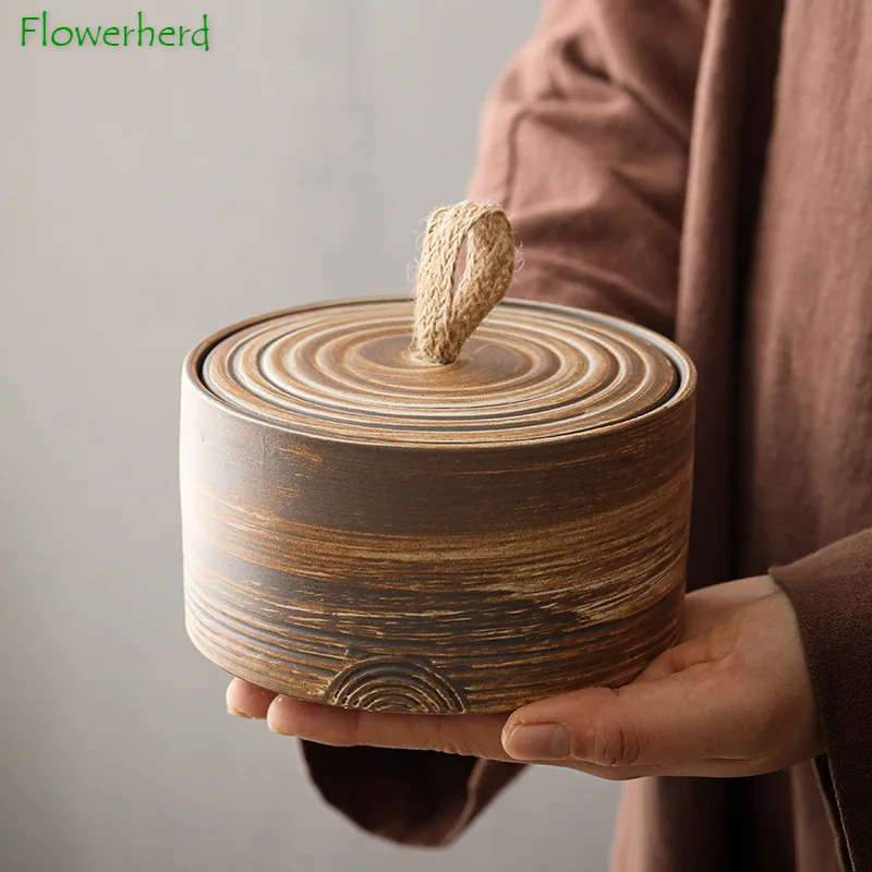 Tea Pot Ceramic Storage Pot Japanese-style Crude Pottery Tea Pot Retro Sealed Tea Container Tea Bag Storage Box Canister Set
Tea Pot Ceramic Storage Pot Japanese-style Crude Pottery Tea Pot Retro Sealed Tea Container Tea Bag Storage Box Canister Set