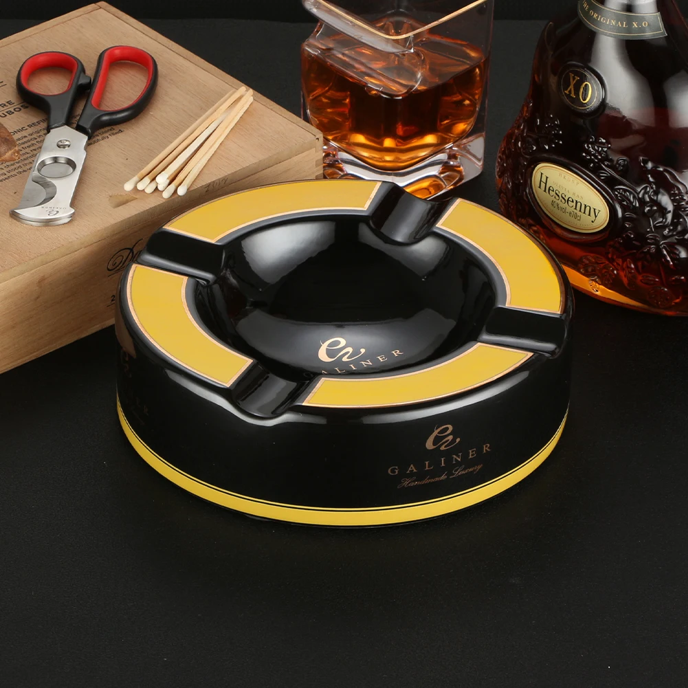 GALINER Classic Round Cigar Ashtray Ceramic 4 Slot Ashtray Holder Home Office Table Creative Cigar Smoking Tool Luxury
GALINER Classic Round Cigar Ashtray Ceramic 4 Slot Ashtray Holder Home Office Table Creative Cigar Smoking Tool Luxury