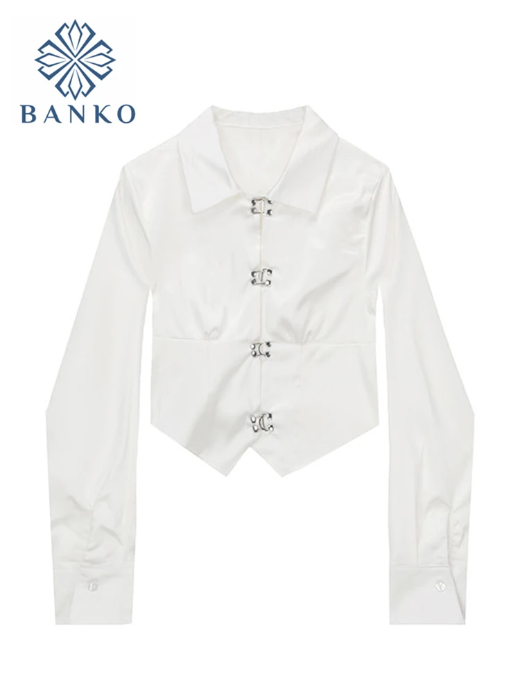 Women's Satin Blouse Turn-Down Collar Long Sleeve White Shirt Silk Office Blouses Elegant Ladies All-match Top Short Spring New
Women's Satin Blouse Turn-Down Collar Long Sleeve White Shirt Silk Office Blouses Elegant Ladies All-match Top Short Spring New