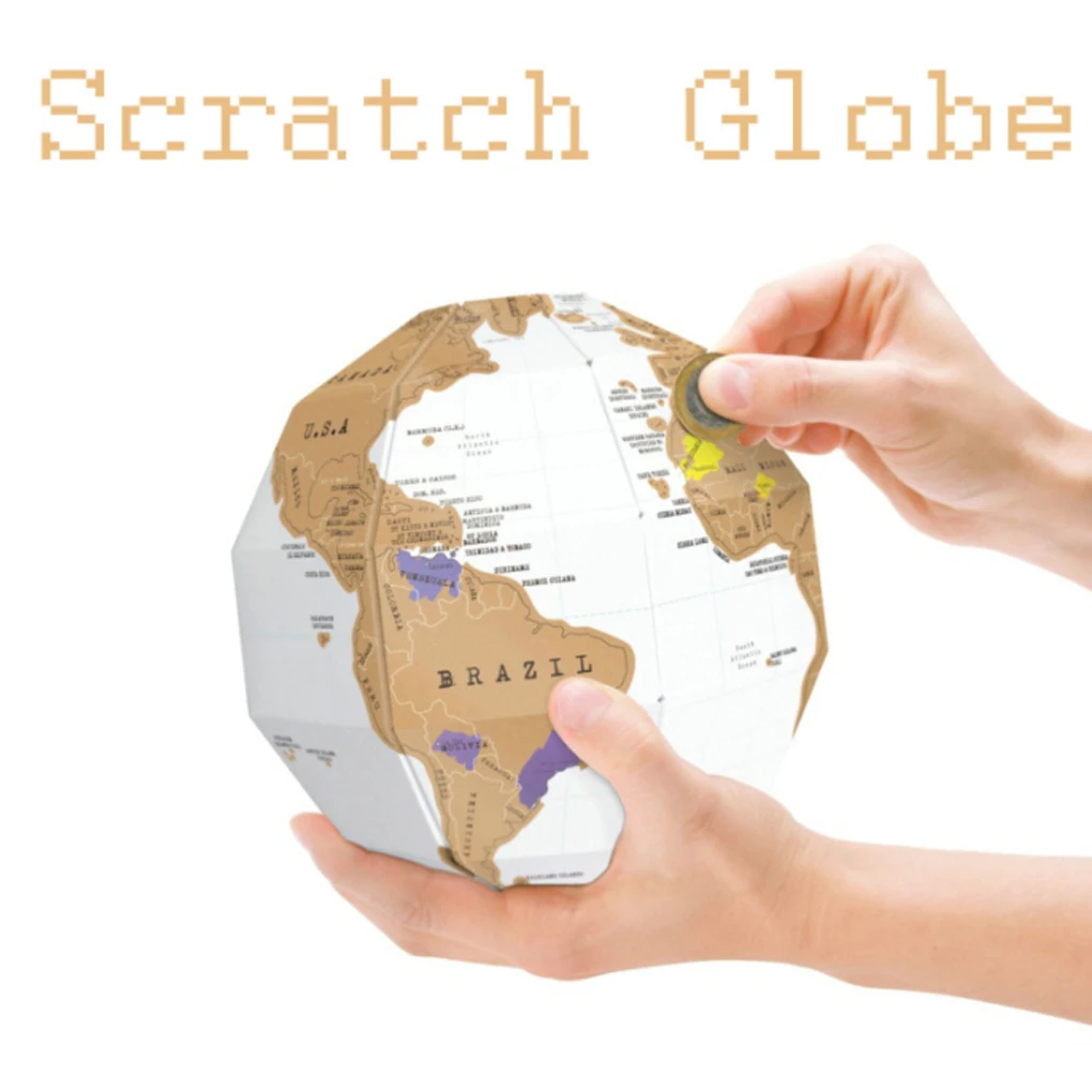 Scratch Globe DIY Stereo Assembly Outdoor World Map Children Paper Puzzle Homemade Child Toy Travel Kid Home Present
Scratch Globe DIY Stereo Assembly Outdoor World Map Children Paper Puzzle Homemade Child Toy Travel Kid Home Present