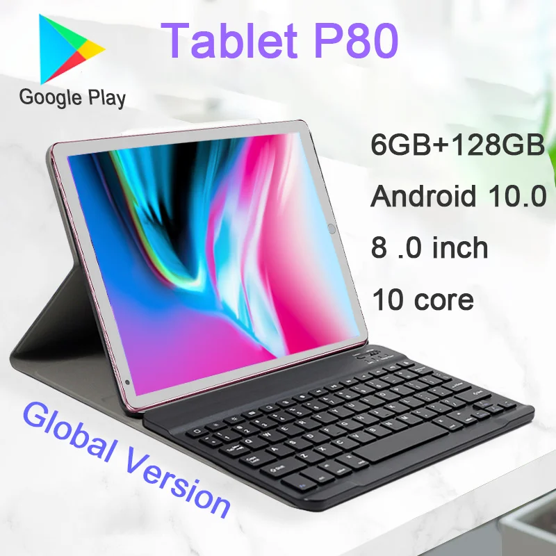 Планшет P80 lPad Pro, 8 дюймов, 6 + 128 ГБ, Android 10, Wi-Fi