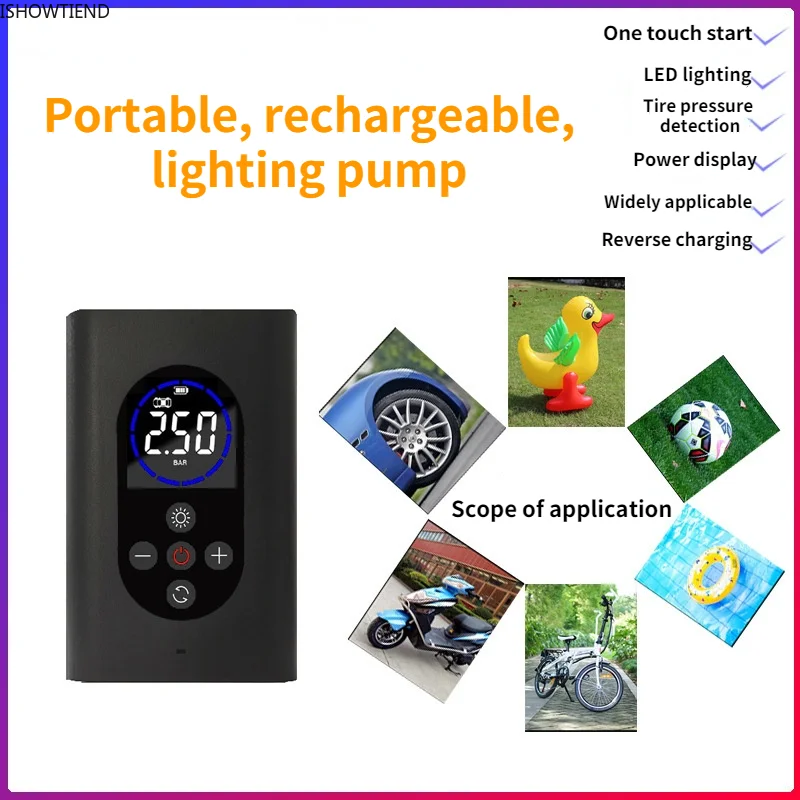 Vehicle Mounted Inflation Pump Wireless Automobile Tire Inflator Charging Portable Car Electric Household Inflator Car Accessory
Vehicle Mounted Inflation Pump Wireless Automobile Tire Inflator Charging Portable Car Electric Household Inflator Car Accessory