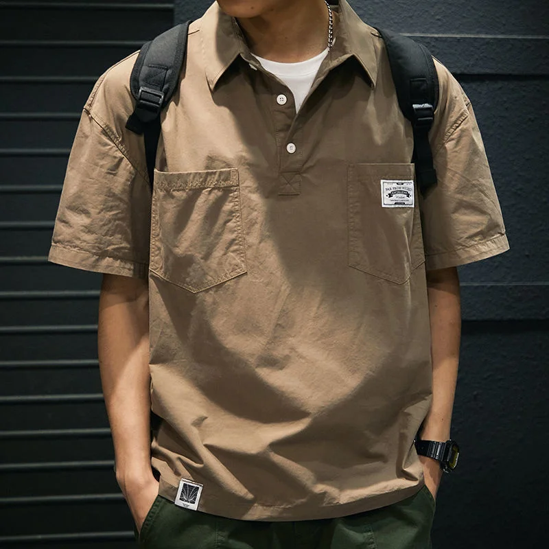 American Casual Loose T-shirt Polo Men's Short Sleeve Summer 2022 New Fashion Male Shirt Collar Japanese Top Tactical Coffee
American Casual Loose T-shirt Polo Men's Short Sleeve Summer 2022 New Fashion Male Shirt Collar Japanese Top Tactical Coffee