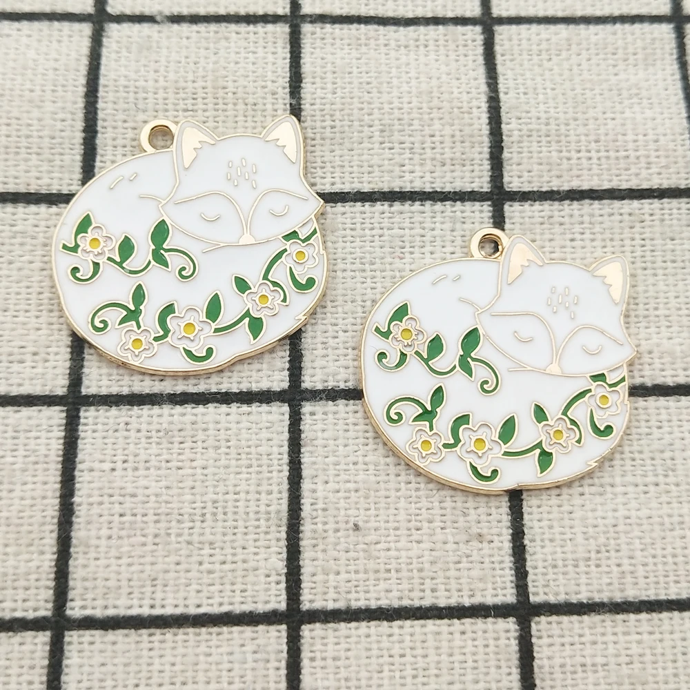 10pcs Fox Charm for Jewelry Making Enamel Necklace Pendant Keychain Earring Accessories Diy Metal Materials Craft Supplies
10pcs Fox Charm for Jewelry Making Enamel Necklace Pendant Keychain Earring Accessories Diy Metal Materials Craft Supplies
