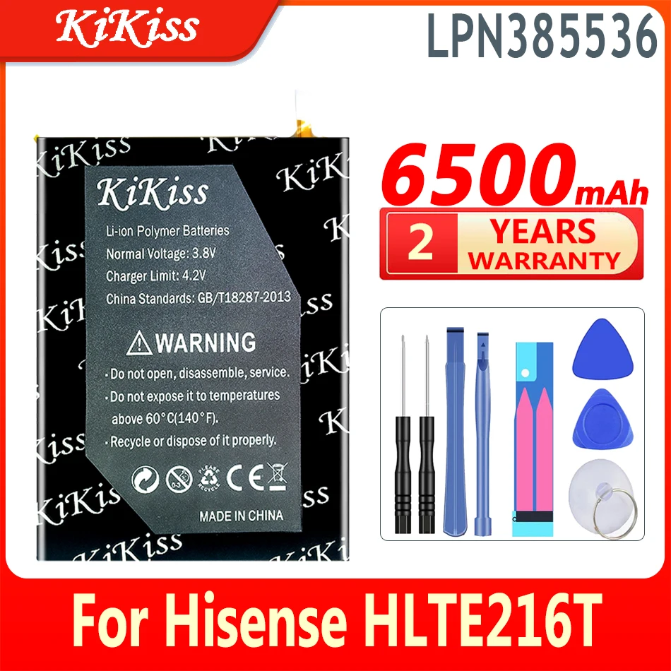 6500mAh KiKiss 100% New Battery LPN385536 For Hisense HLTE216T Mobile Phone Batteries
6500mAh KiKiss 100% New Battery LPN385536 For Hisense HLTE216T Mobile Phone Batteries