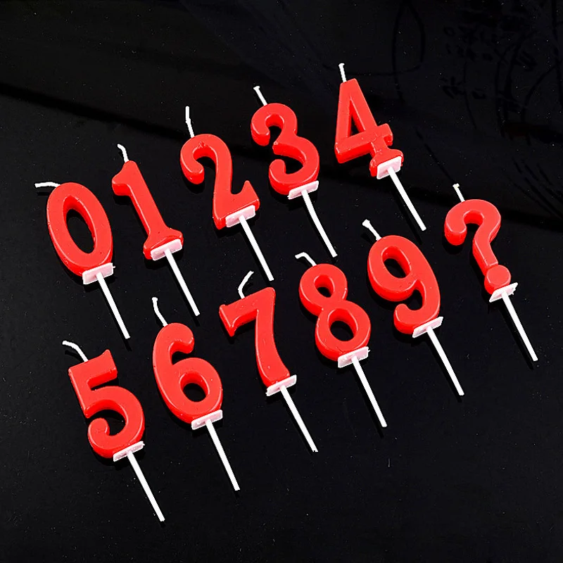 Red Number 0-9 Candles Smokeless Birthday Candle Creative Cake Decoration Dessert Plugins Cake Topper Baby Shower Party Supplies
Red Number 0-9 Candles Smokeless Birthday Candle Creative Cake Decoration Dessert Plugins Cake Topper Baby Shower Party Supplies