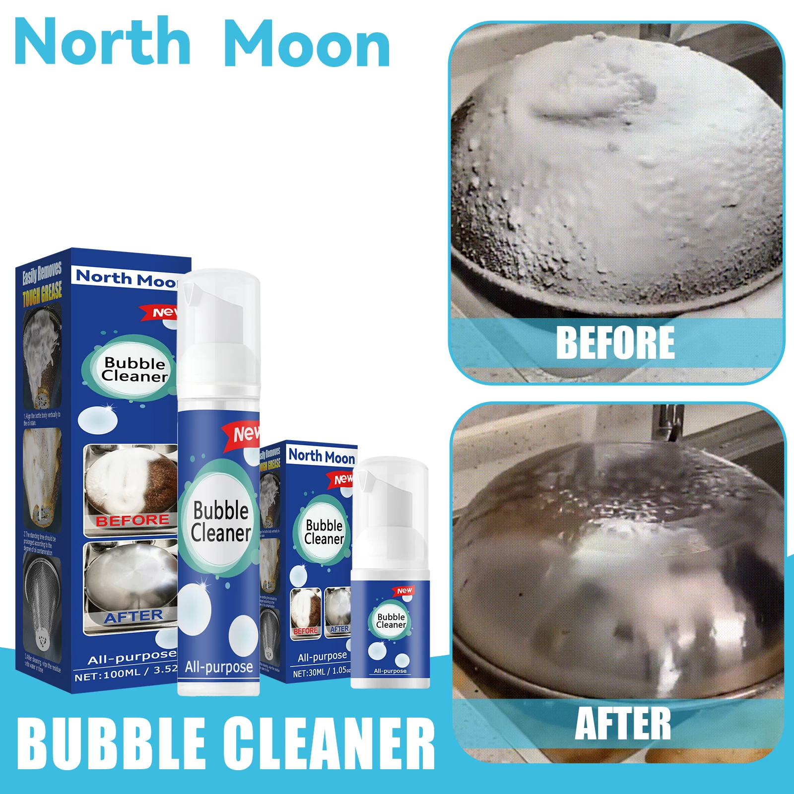 100ml Rust Remover Cleaning Bubble Spray Kitchen Oil Stain Cleaner Foam Decontamination Cleaner Multi-Purpose Kitchen Accessory
100ml Rust Remover Cleaning Bubble Spray Kitchen Oil Stain Cleaner Foam Decontamination Cleaner Multi-Purpose Kitchen Accessory