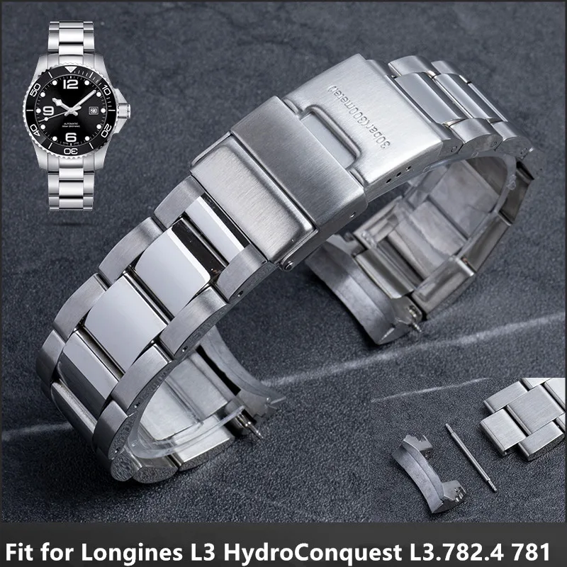 21mm Top Quality Stainless Steel Watchband For Longines Strap L3 HydroConquest L3.782.4 781 Watch Band Curved End Conquest Belt
21mm Top Quality Stainless Steel Watchband For Longines Strap L3 HydroConquest L3.782.4 781 Watch Band Curved End Conquest Belt