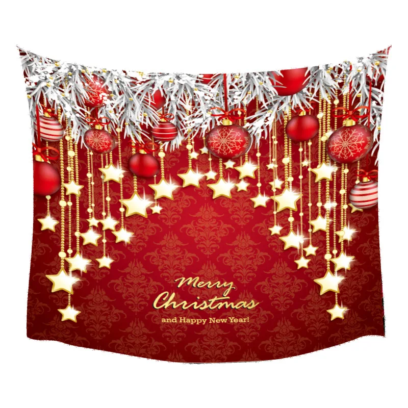 

Стена спальни, декоративный ткань полиэстер рождественские украшения для домашнего сада, постеры, подвеска на рождественскую елку