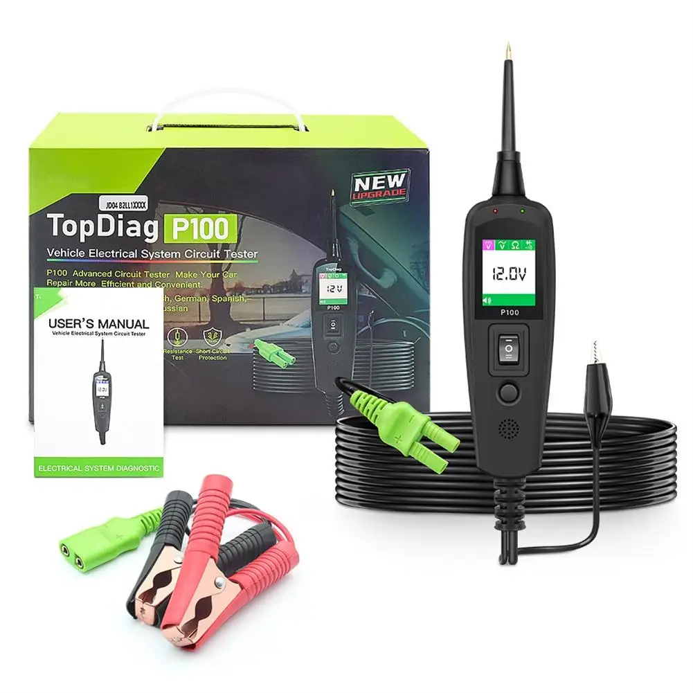 Topdiag P100 Multi-functional Electrical Circuit Tester Lcd Display Detector Electrical System Diagnosis Tool 
Topdiag P100 Multi-functional Electrical Circuit Tester Lcd Display Detector Electrical System Diagnosis Tool