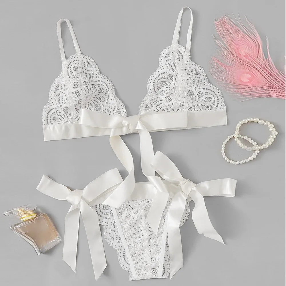Women Lace Bra Sets Naughty Underwear Backless Vest Thin Strap Lingerie Floral Soft Lace Mesh Nightgrown Sensual Brassieres
Women Lace Bra Sets Naughty Underwear Backless Vest Thin Strap Lingerie Floral Soft Lace Mesh Nightgrown Sensual Brassieres
