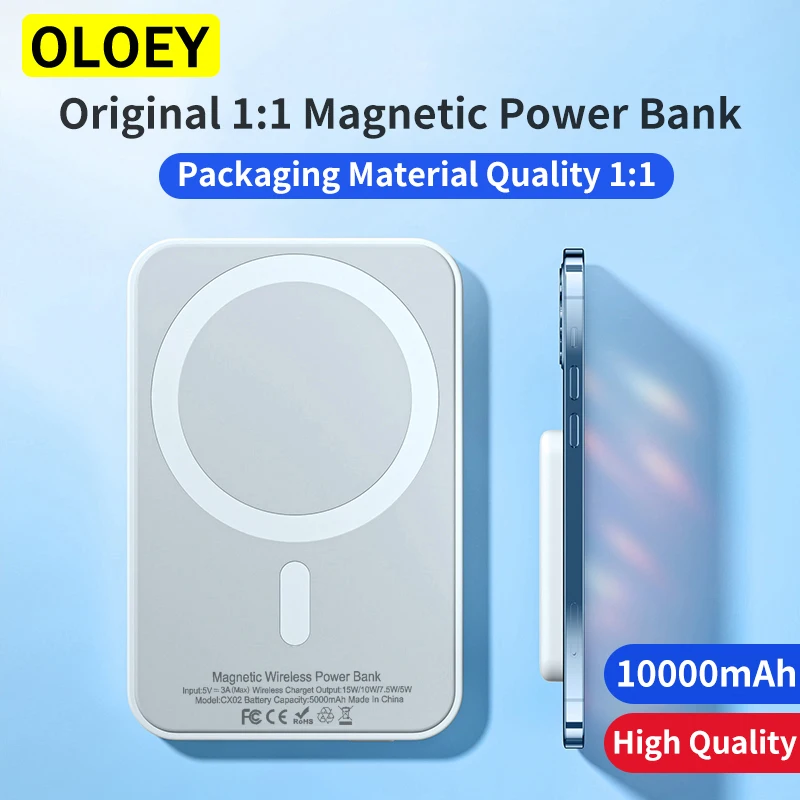 Original 1:1 Copy Macsafe Power Bank Magnetic Wireless Charger For iphone 12 13 14 Pro Max Mini External Auxiliary Battery Pack
Original 1:1 Copy Macsafe Power Bank Magnetic Wireless Charger For iphone 12 13 14 Pro Max Mini External Auxiliary Battery Pack