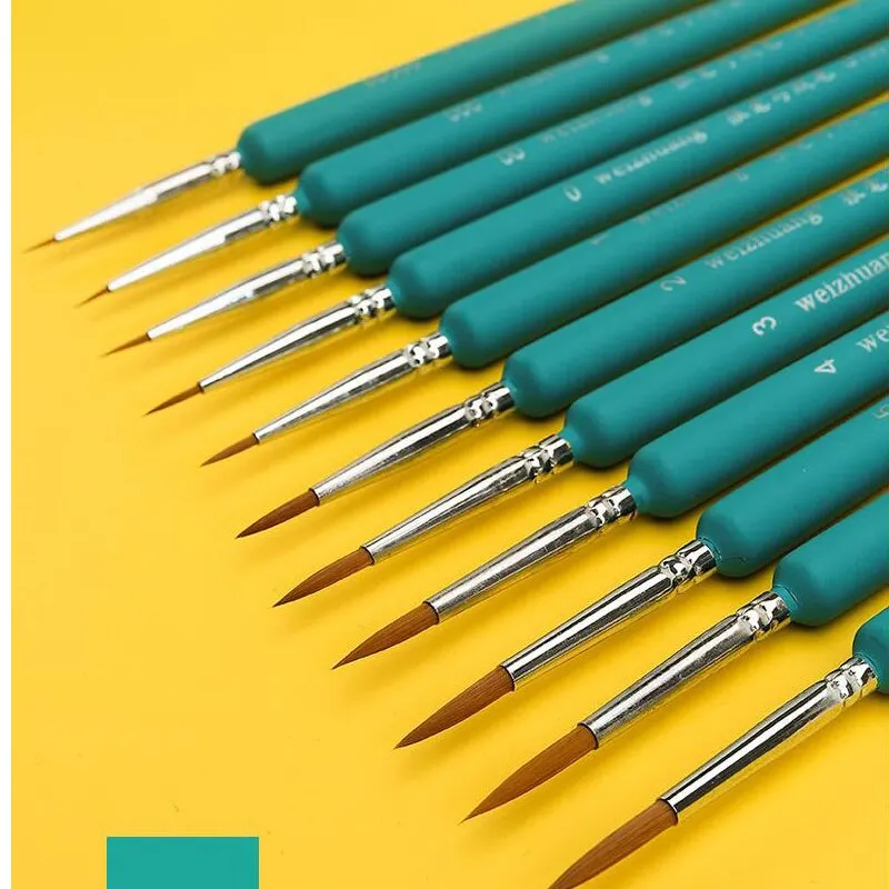 11Pcs/Set Miniature Hook Line Pen Art Painting Brushes Weasel Hair Brush Gouache Watercolor Oil Paints Artists Hand Painted
11Pcs/Set Miniature Hook Line Pen Art Painting Brushes Weasel Hair Brush Gouache Watercolor Oil Paints Artists Hand Painted