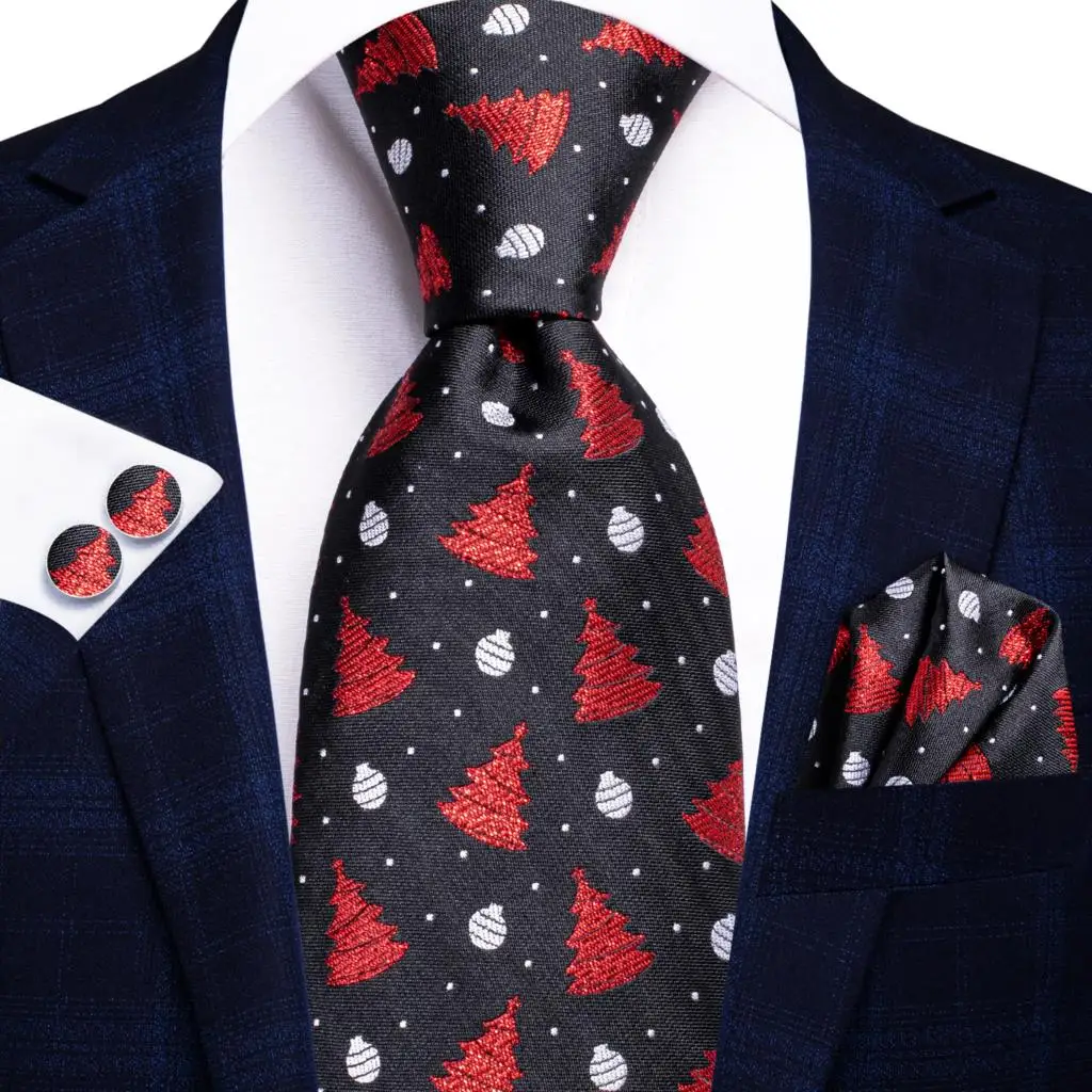 Black Christmas Tie Silk Wedding Tie For Men Gift Mens Necktie Handky Cufflink Set Fashion Business Party Dropship Hi-Tie Design
Black Christmas Tie Silk Wedding Tie For Men Gift Mens Necktie Handky Cufflink Set Fashion Business Party Dropship Hi-Tie Design
