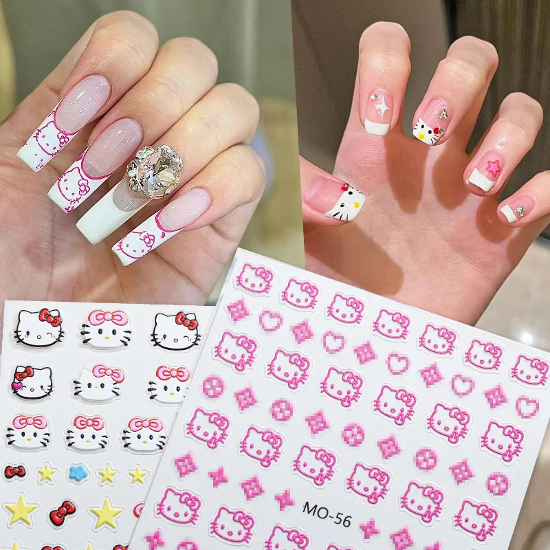 Sanrio Hello Kitty 3D Relief Nail Art Stickers New Cute Diy Waterproof Self-Adhesive Decal Design Nail Art Stickers Decoration
Sanrio Hello Kitty 3D Relief Nail Art Stickers New Cute Diy Waterproof Self-Adhesive Decal Design Nail Art Stickers Decoration