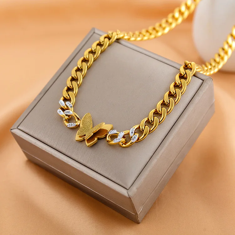 Titanium steel metal thick chain butterfly necklace female ins cold wind clavicle chain light luxury niche design web red choker
Titanium steel metal thick chain butterfly necklace female ins cold wind clavicle chain light luxury niche design web red choker