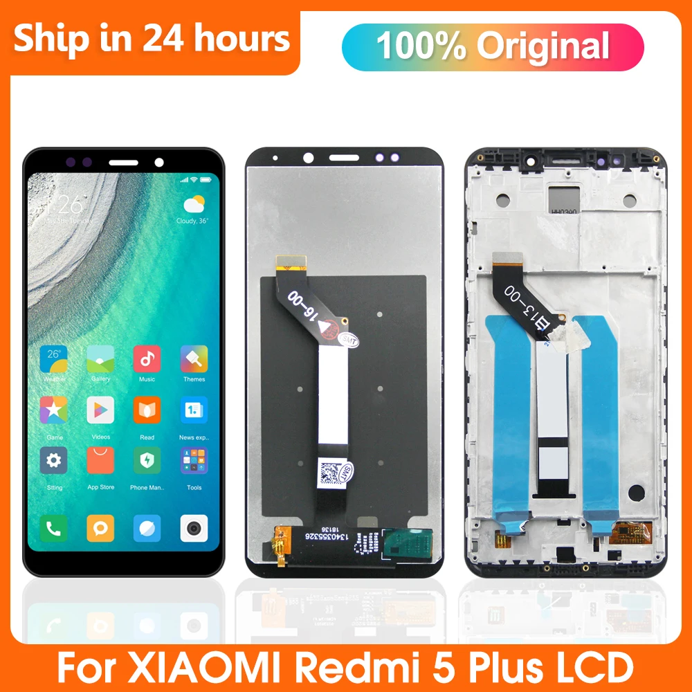 100% оригинальный экран для Redmi5 Plus LCD MEG7 MEI7 Xiaomi Redmi 5 ЖК-дисплей + рамка 10 сенсорный