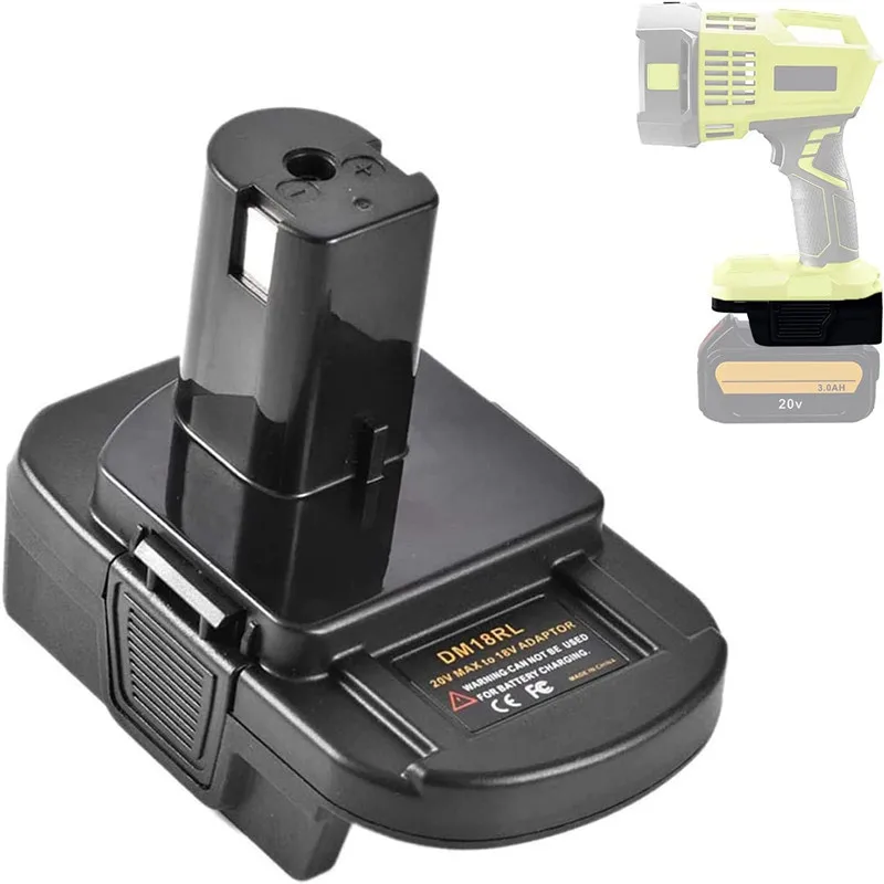DM18RL Battery Converter Adapter For Dewalt/Milwaukee 20V Li-Ion Convertor For RYOBI 18V Lithium&Ni-NH&Ni-CD Battery
DM18RL Battery Converter Adapter For Dewalt/Milwaukee 20V Li-Ion Convertor For RYOBI 18V Lithium&Ni-NH&Ni-CD Battery