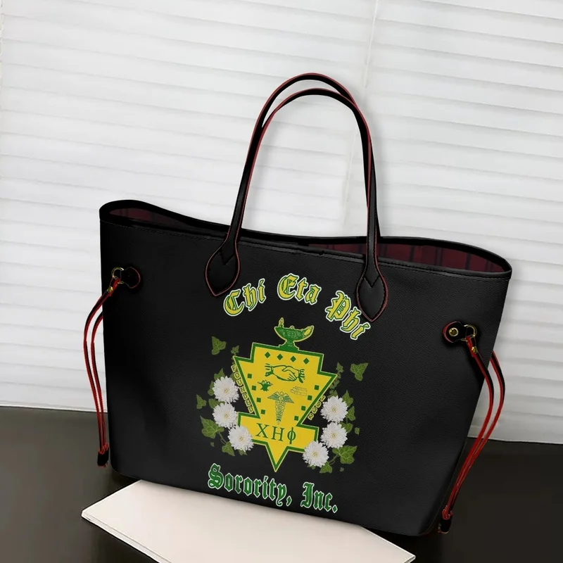 Chi Eta Phi Sorority Pattern Fashion Women Handbags Shoulder Bags Woman Large Capcity Casual Totes Bag for Female Ladies Bolsa
Chi Eta Phi Sorority Pattern Fashion Women Handbags Shoulder Bags Woman Large Capcity Casual Totes Bag for Female Ladies Bolsa