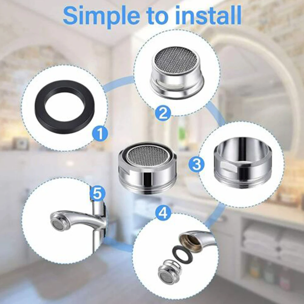 5pcs Faucet Aerators Water Saving M24 Aerator Faucet Tap Replace Filter Nozzle With Wrench Bathroom Kitchen Faucet Supplies
5pcs Faucet Aerators Water Saving M24 Aerator Faucet Tap Replace Filter Nozzle With Wrench Bathroom Kitchen Faucet Supplies