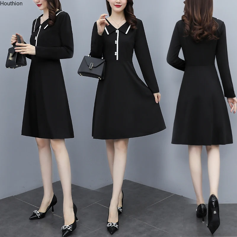 New Women's Dresses Polo Long Sleeves Printing Stitching Knitting Female Clothing Lady Fashion Loose
New Women's Dresses Polo Long Sleeves Printing Stitching Knitting Female Clothing Lady Fashion Loose