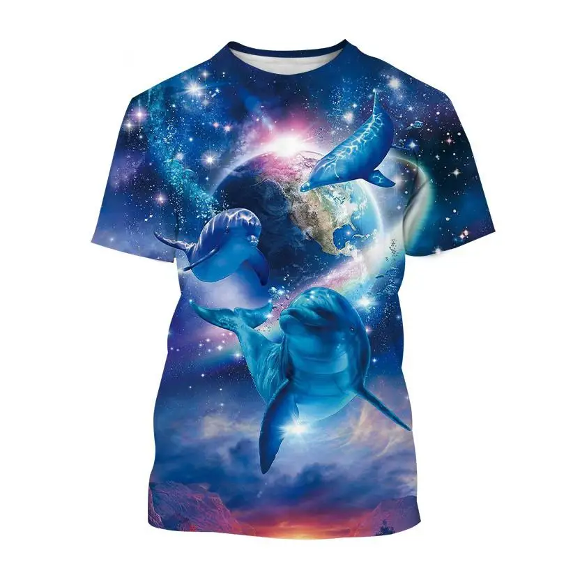 Summer New Dolphin 3d Printing Fashion Hip-hop Cartoon Animals Men's And Women's Children's T-shirts Breathable Light Sports Top
Summer New Dolphin 3d Printing Fashion Hip-hop Cartoon Animals Men's And Women's Children's T-shirts Breathable Light Sports Top